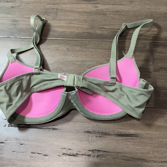 5 for $25 Pink Victoria's Secret wear everywhere lightly lined bra olive‎ green - Picture 4 of 7